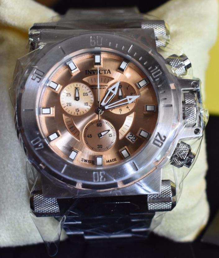 INVICTA COALITION FORCES MEN'S WATCH, MODEL 15574 STAINLESS STEEL/ROSE GOLD NIB