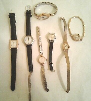 6 Timex and 1 Fartron Ladies Wrist Watches - FOR PARTS