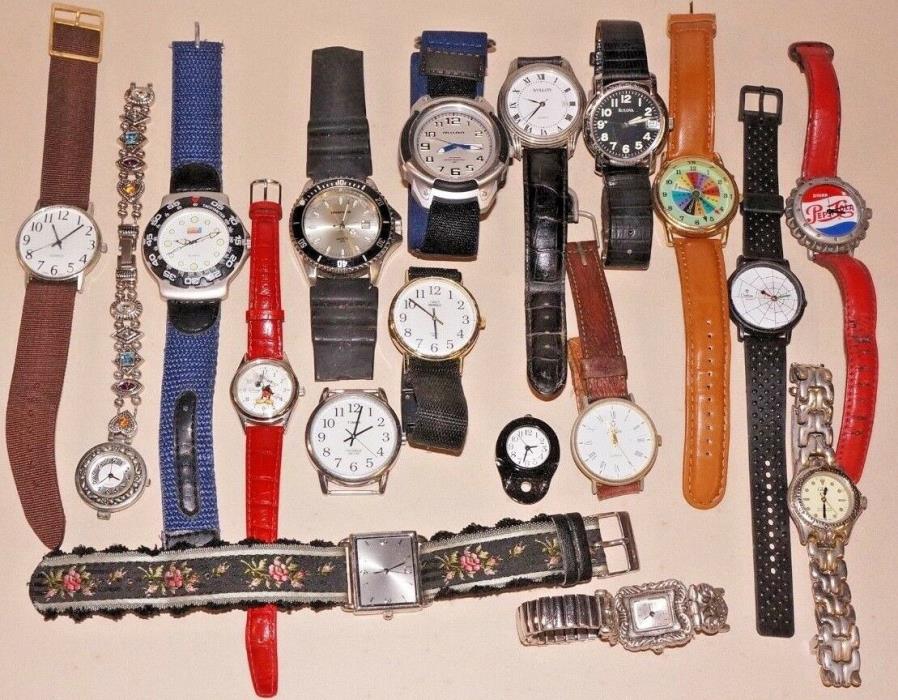 Large Lot OLD WATCHES Non Working for Parts