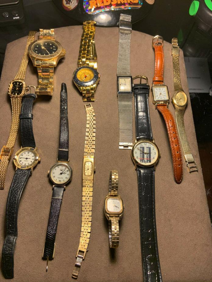 Vintage lot of asssorted wrist watches,Caravelle,Seiko,Timex etc