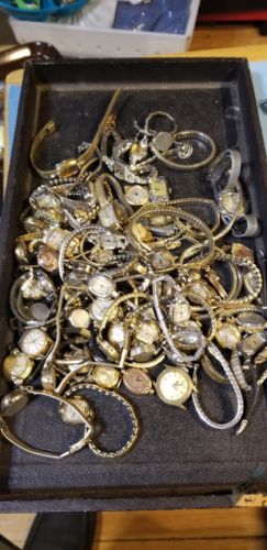 Large Lot of Ladies Mechanical Wristwatches