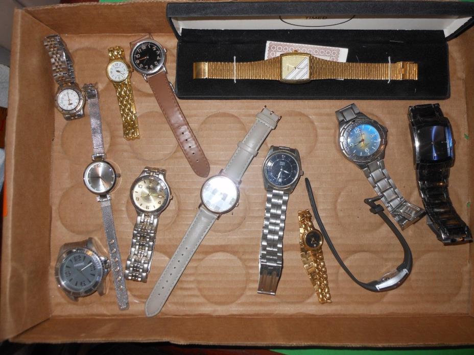 13 Misc. Watches of Various Makes Some Just need Batteries