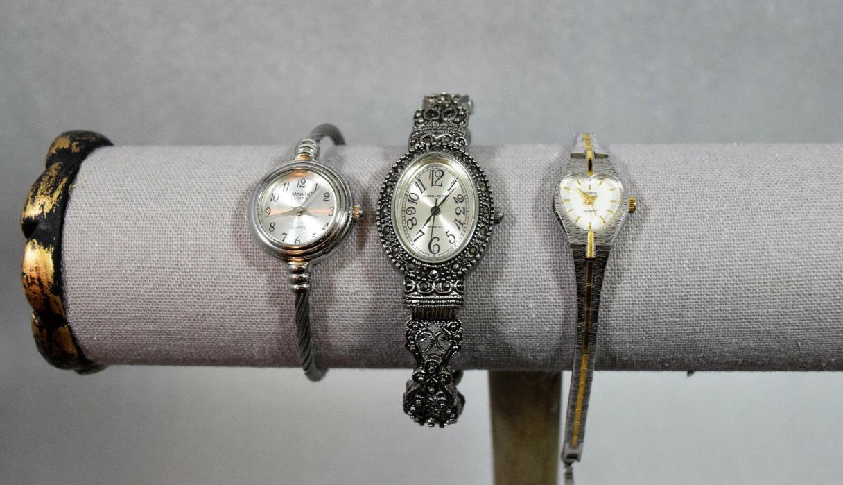 3 Vintage Ladies Watches - Armitron - Mondu - Faded Glory - Working