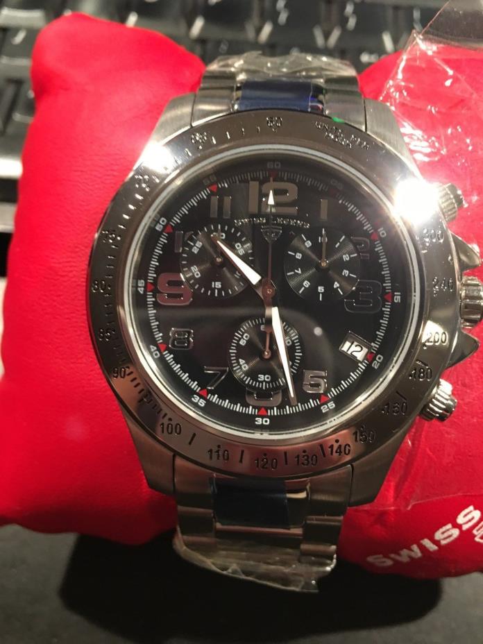 Swiss Legend Men's 50041-11 Eograph Collection Chronograph Black Dial Stainless