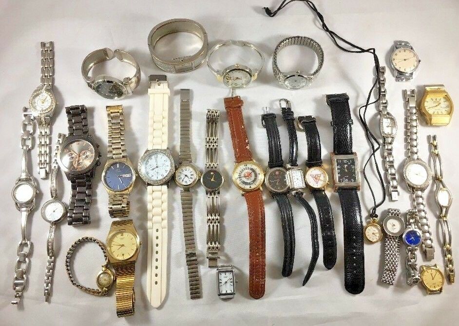 Lot of 29 Mens and Womens Watches Fossil, Relic, Citizen, and More *Fast Ship C9