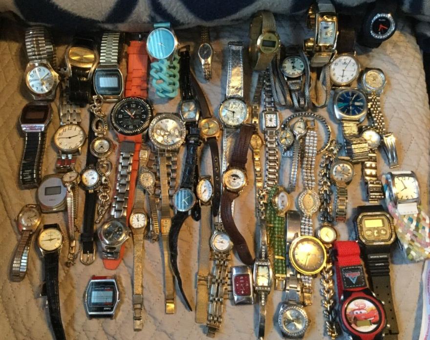 50 watches mixed lot woman’s men’s timex and many more lot #9