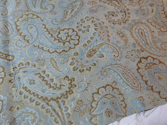 Paisley Upholstery  Fabric Remnants Deep Red / Blue Beige Pillows Crafts