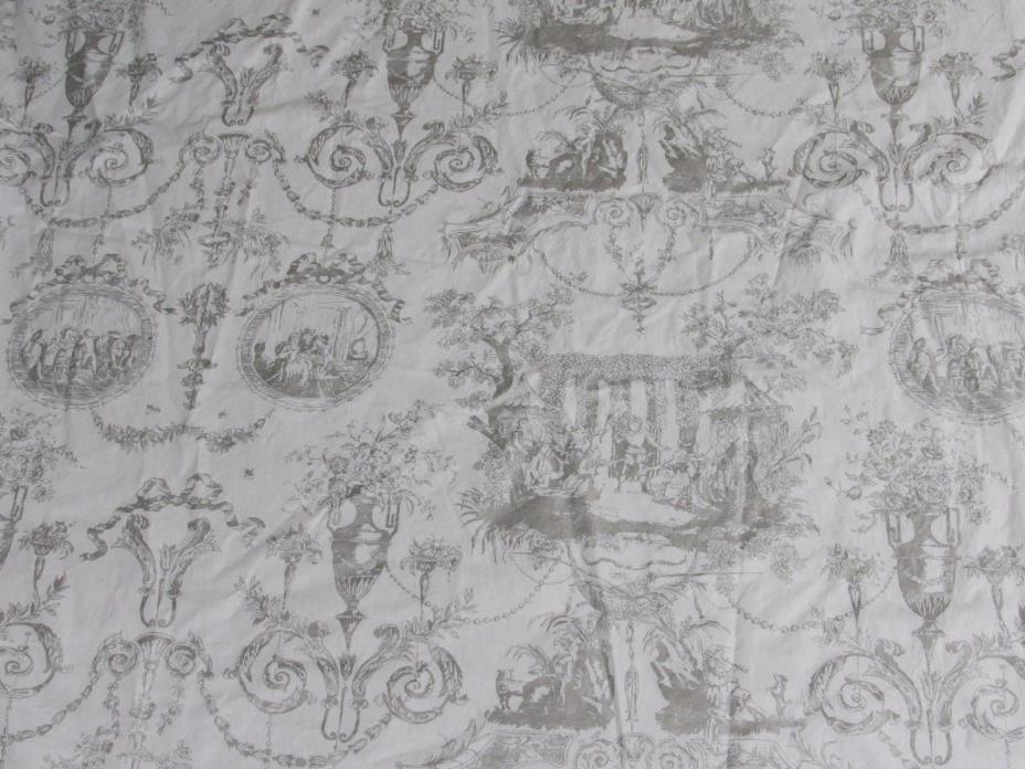 5+ Yards Lee Behren Exclusive Handprint MARRIAGE OF FIGARO Toile Fabric Material
