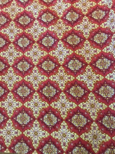 Vintage Damask Fabric 9.25 Yards 35” Wide