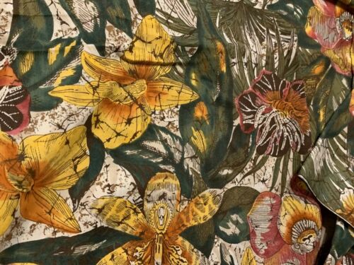 Vintage Alexander Henry Batik Orchid 1994 Quilt Fabric Premium Cotton 43 x 95