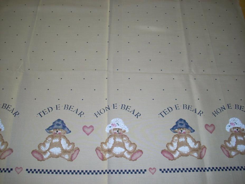 Daisy Kingdom Teddy Bear Border Print Fabric
