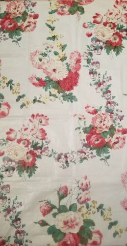 RARE~ Vintage French Garlands RoSeS Flowers MuMs Pinks Fabric Salesman Samples 6