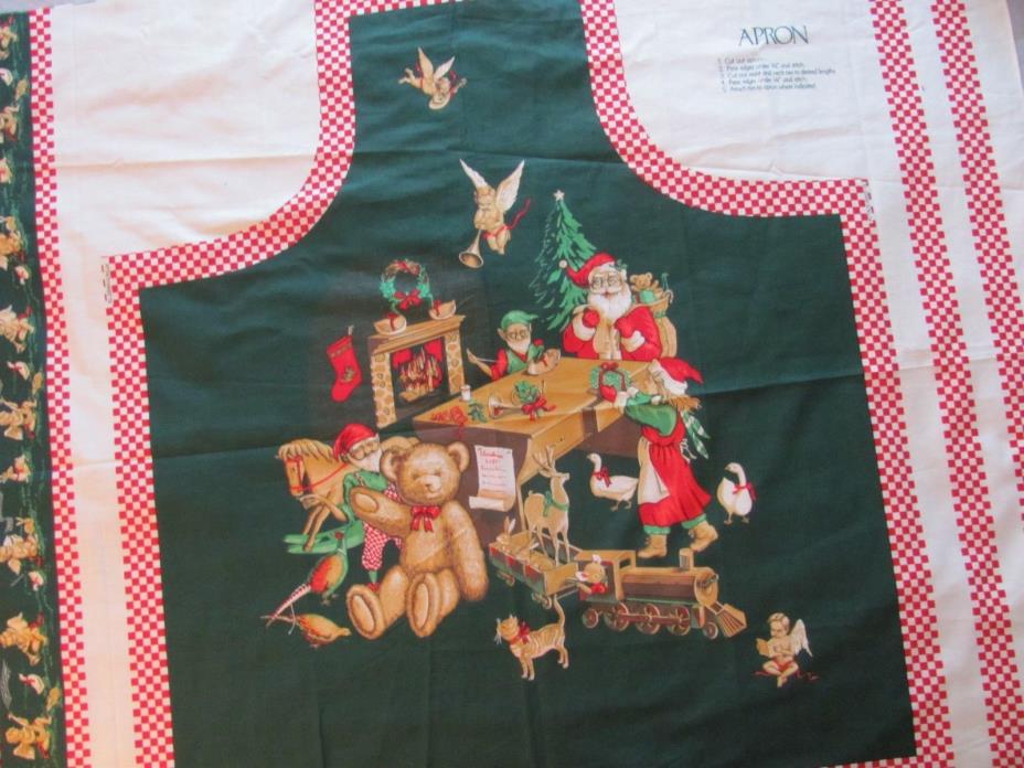 Wamsutta OTC Hallmark Christmas Apron Cut Out Christmas Tree Animal Santa