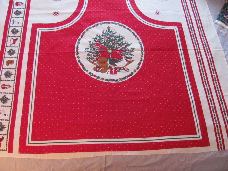 O Christmas Tree Apron Cut Out Christmas Tree w/ Toys