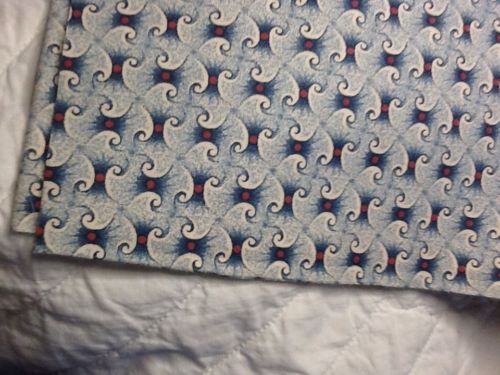 1-1/4 YARDS COTTON PRINT FABRIC BY GENERAL FABRICS COMPANY