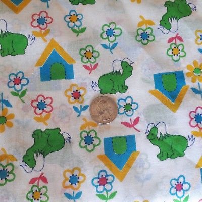 Vintage fabric kids whimsical pattern - 3 yards