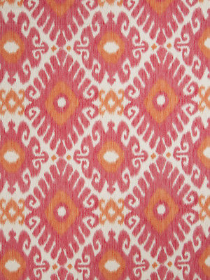 T9F EXOTIC & ETHNIC CHIC PINK & ORANGE IKAT PRINT MULTIPURPOSE FABRIC 5YARDS