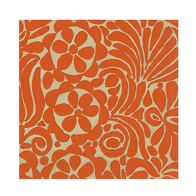 1/2 yard  Marimekko Tamara Orange Beige  Fabric  46 x 145 cm.