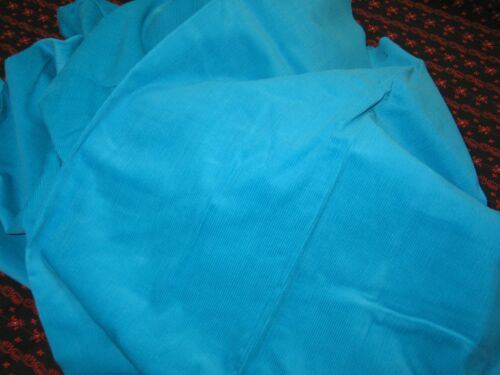 ntique Vintage Cotton Corduroy Fabric 1940s 1950s Aqua Blue 86 x 36