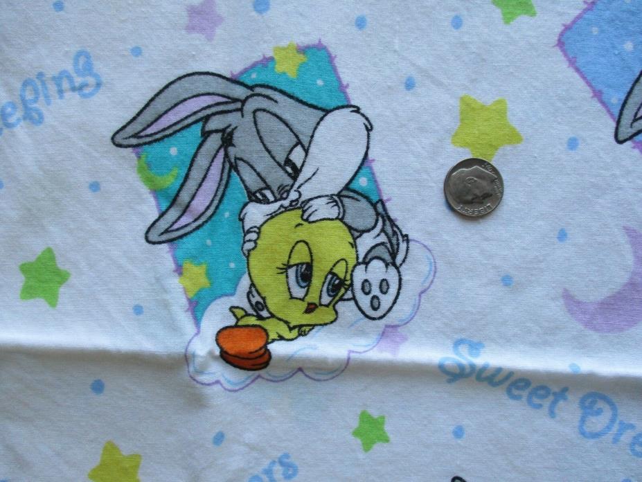 Tweety Bugs Bunny Tiny Toons Cotton Nursery Baby Fabric Quilting Warner Bros.
