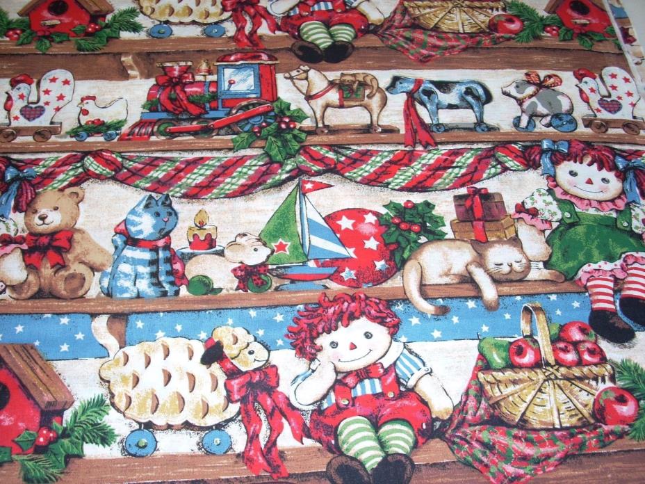 Raggedy Ann Christmas Cotton Fabric