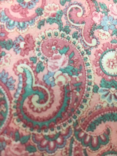 Vintage Cotton Peter Pan Fabric Pink And Blue Paisley 44