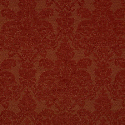 2D2 EXQUISITE FLORAL DAMASK CHENILLE UPHOLSTERY FABRIC 10 YARDS RED