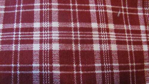 Fat Quarter Burgundy Plaid 100% Cotton Quilt Fabric #1142