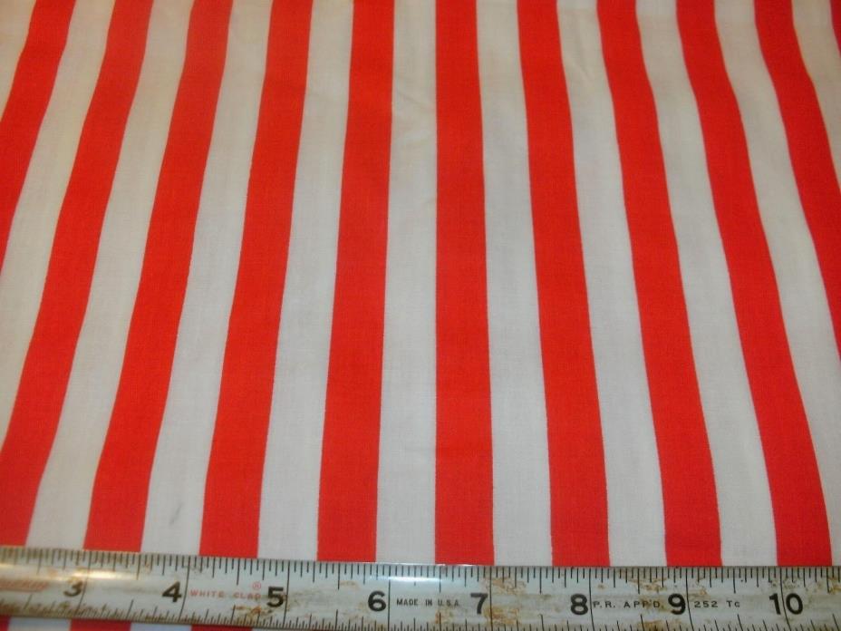 1/2 Yd Red White Fabric Christmas Patriotic 1/2