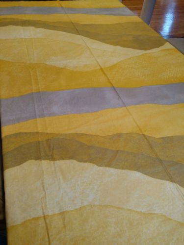 RARE Marimekko Fabric - JOIKU - 2008 - Yellow Gray Waves 2 Yards
