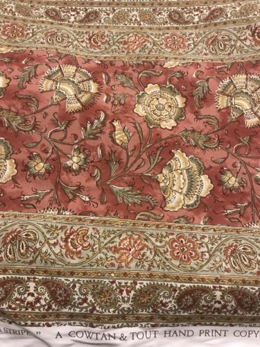 3 Yds Cowtan Tout Pasha Stripe Jacobean Fabric