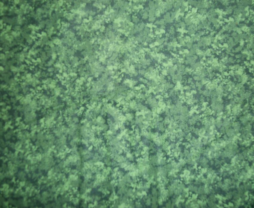 Green Sponged Tonal  Landscape Leaves Fabric  18 X 42     1/2 Yd