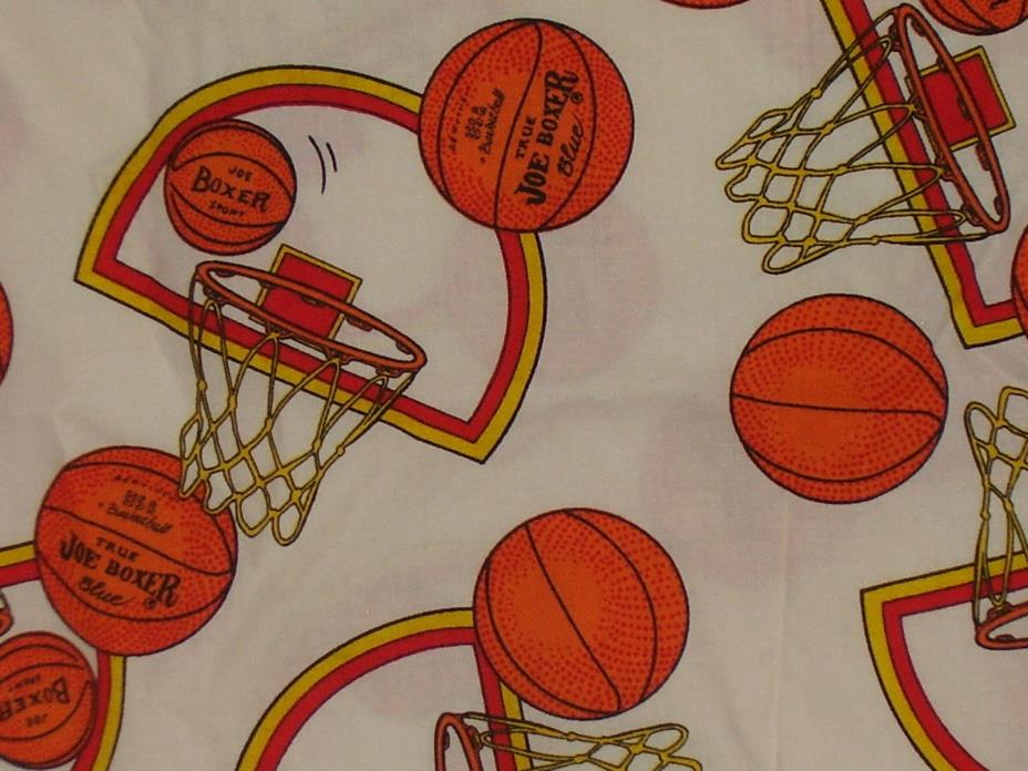 Joe Boxer Cotton Fabric - Basketballs Baskets - 50
