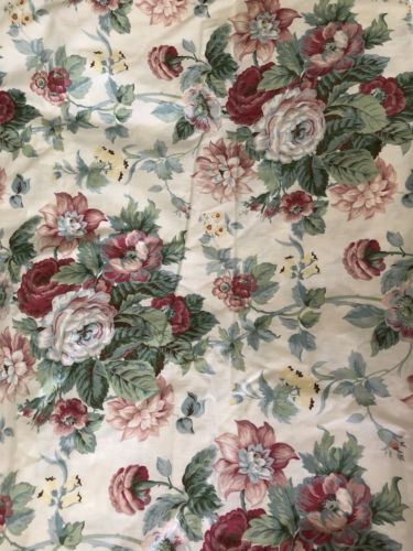 Schumacher WAVERLY 100% Cotton Chintz Fabric PEACE ROSES Collection 6 YARDS