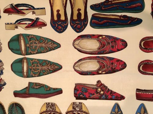 Manuel Canovas Folk Fabric - Shoes Pattern