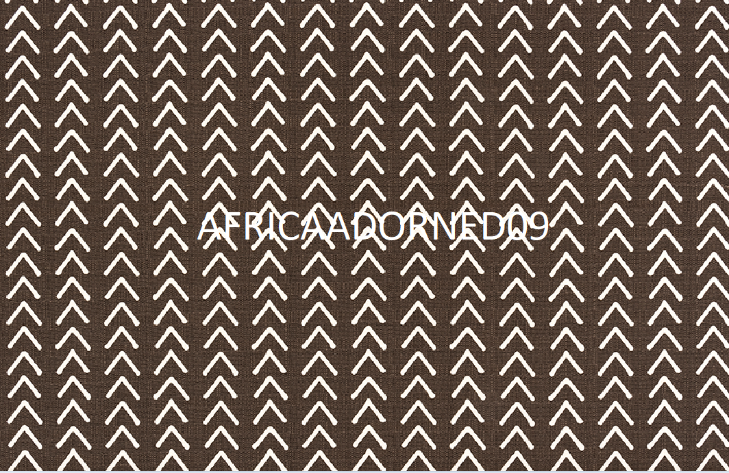 W3W- AFRICAN INSPIRED COTTON MUD CLOTH MOTIF PRINT FABRIC 5YARDS BROWN