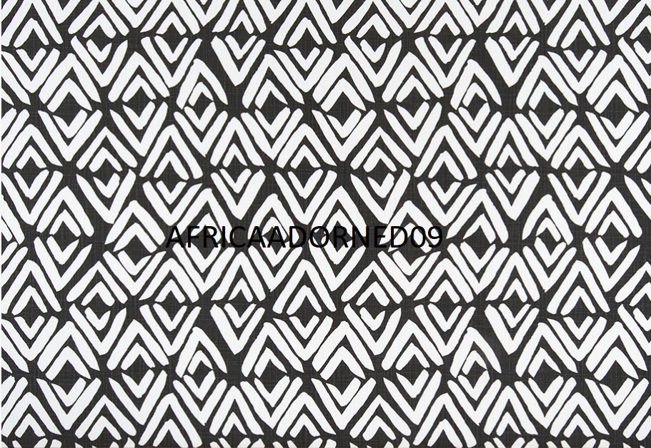 S9S ETHNIC CHIC DIAMOND GEOMETRIC COTTON PRINT 5 YARDS MULTI BLACK