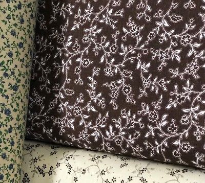 Brown and white Tonal One fat quarter Cotton Quilting Fabric FQ