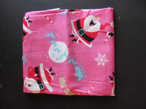 Fabric Fat Quarter 18x21 inches Santa Pink Cotton #598