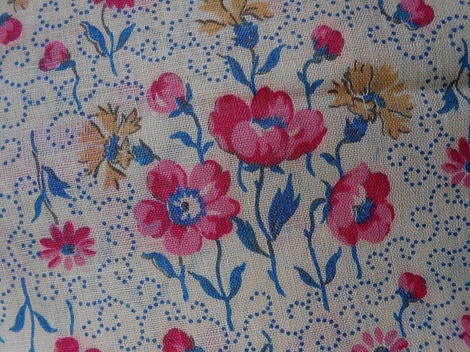 Vintage Antique 1930's MATERIAL TEXTILE 36