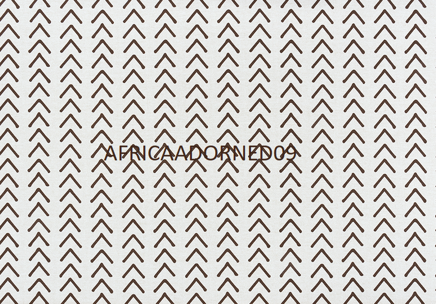 W32W- AFRICAN INSPIRED COTTON MUD CLOTH MOTIF PRINT FABRIC 5YARDS BROWN/FLAX