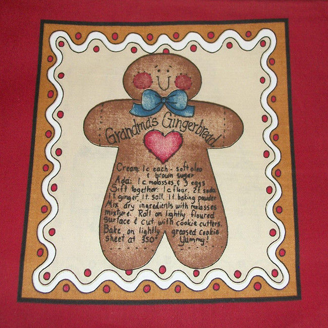 Dianna Marcum  Red Gingerbread man Panel  7