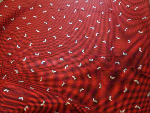 Black and Red Cowboy Boot Fabric 3 Yards 45 Inches wide.