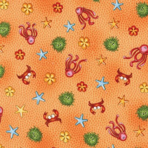 A is for Animal Cotton Fabric 24451-ORA1~Crafting~Novelty~Apparel~By the Yard