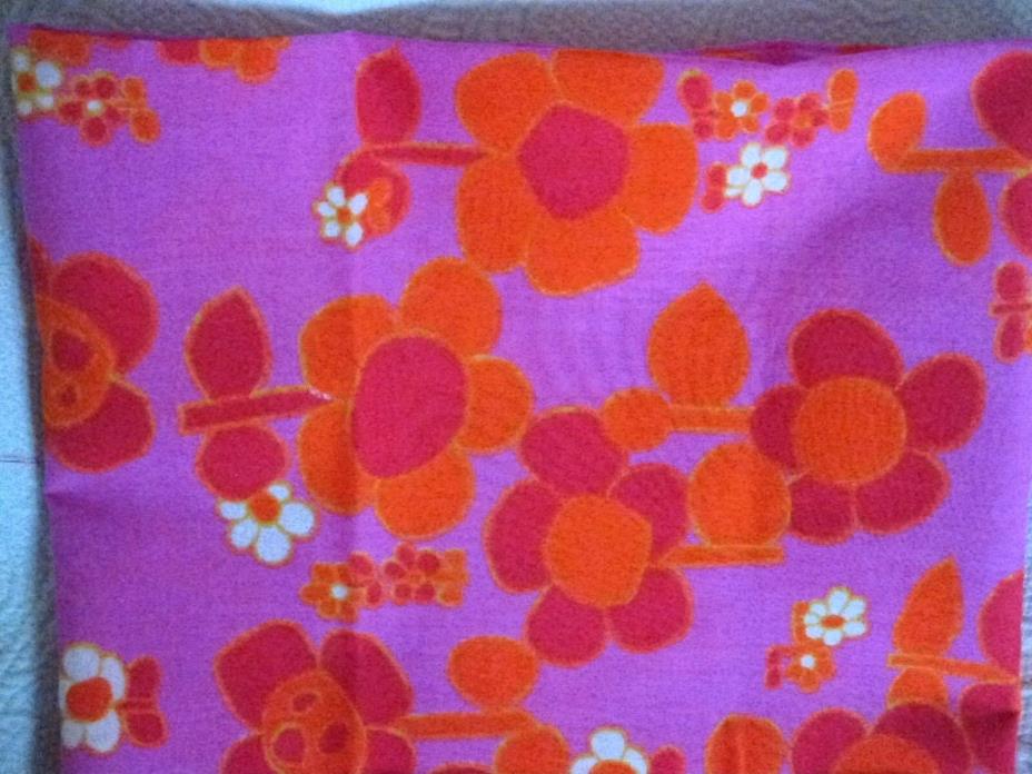 Vtg.Von Hamm Young (VHY) Hawaiian Textiles Pink Floral Print Fabric 2yds+22