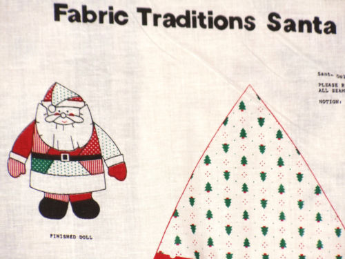 Cotton fabric panel printed Fabric Traditions Santa Doll pattern  35