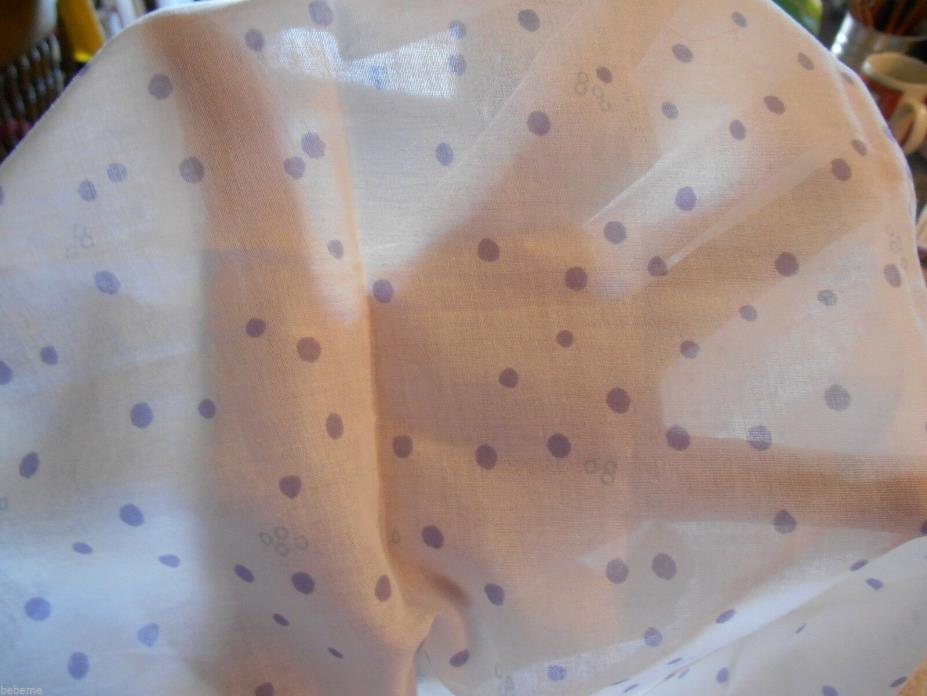 SHEER LAWN COTTON DOTS CIRCLES ANTIQUE ALL BISQUE FRENCH FASHION DOLL FABRIC