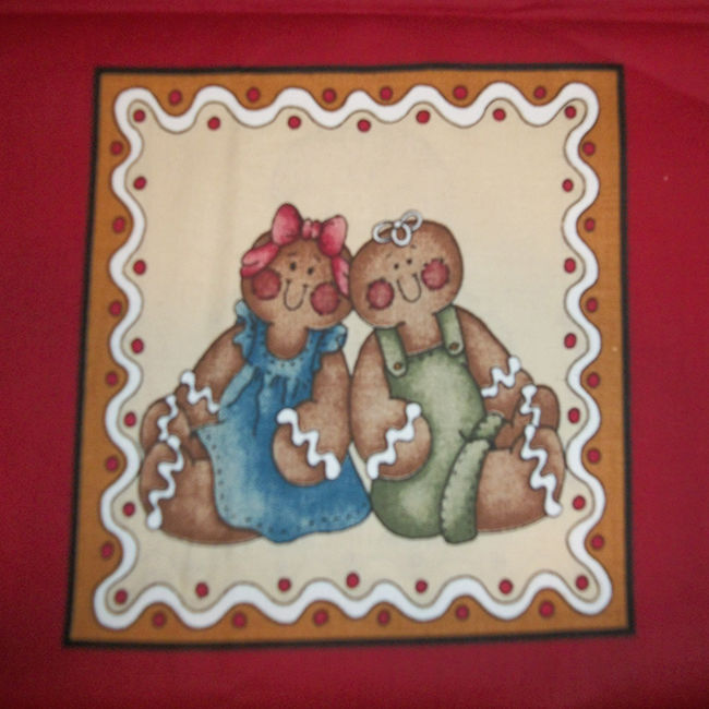 Dianna Marcum  Red Gingerbread man Panel  7