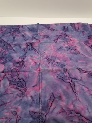 1 full yard of batik fabric marbled in varying hues of pink and purple 44