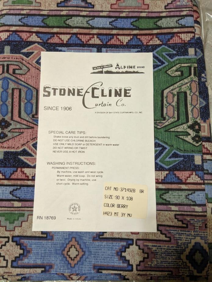 Alpine Brand Stone-Cline Curtain Co. Fabric southwest design 90